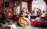 An Afternoon In The Salon by Salvador Sanchez Barbudo